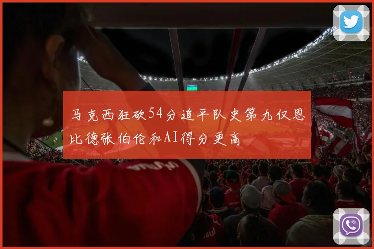 马克西狂砍54分追平队史第九仅恩比德张伯伦和AI得分更高